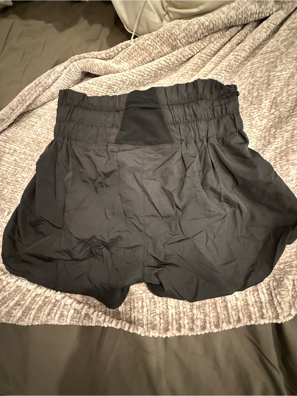 Free People Women's Black Layered Athletic Shorts - Picture 2 of 4